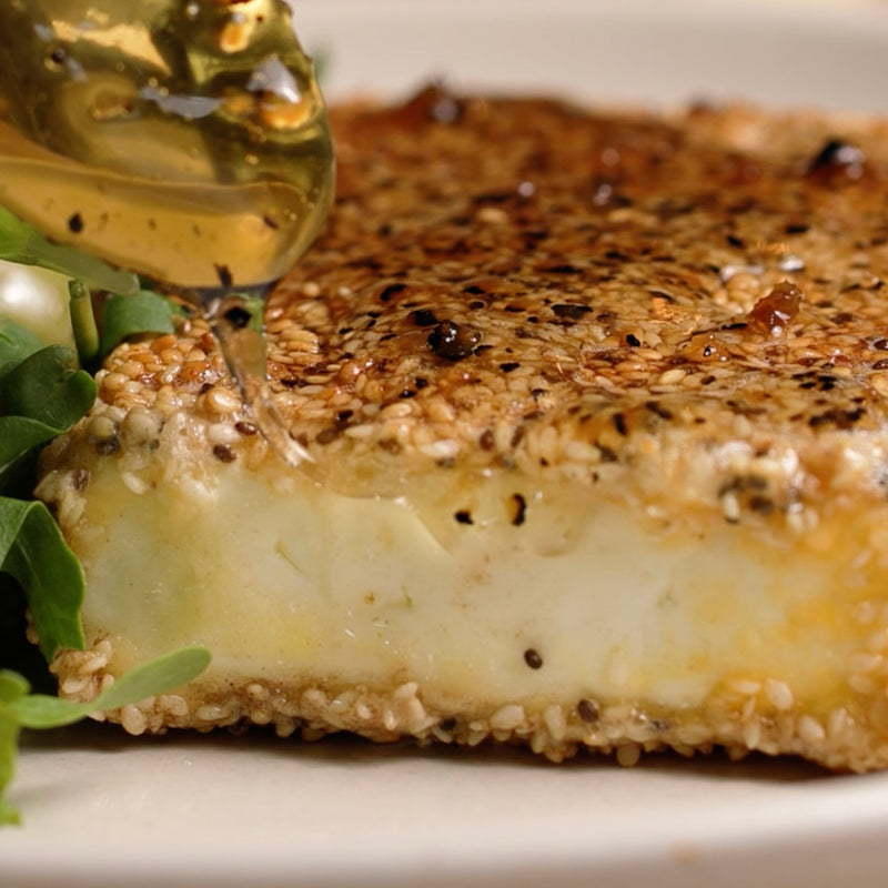 Feta Saganaki with Truffle Honey