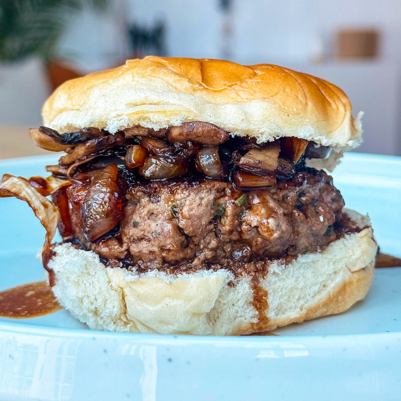 Beef Burger With Truffled Mushrooms