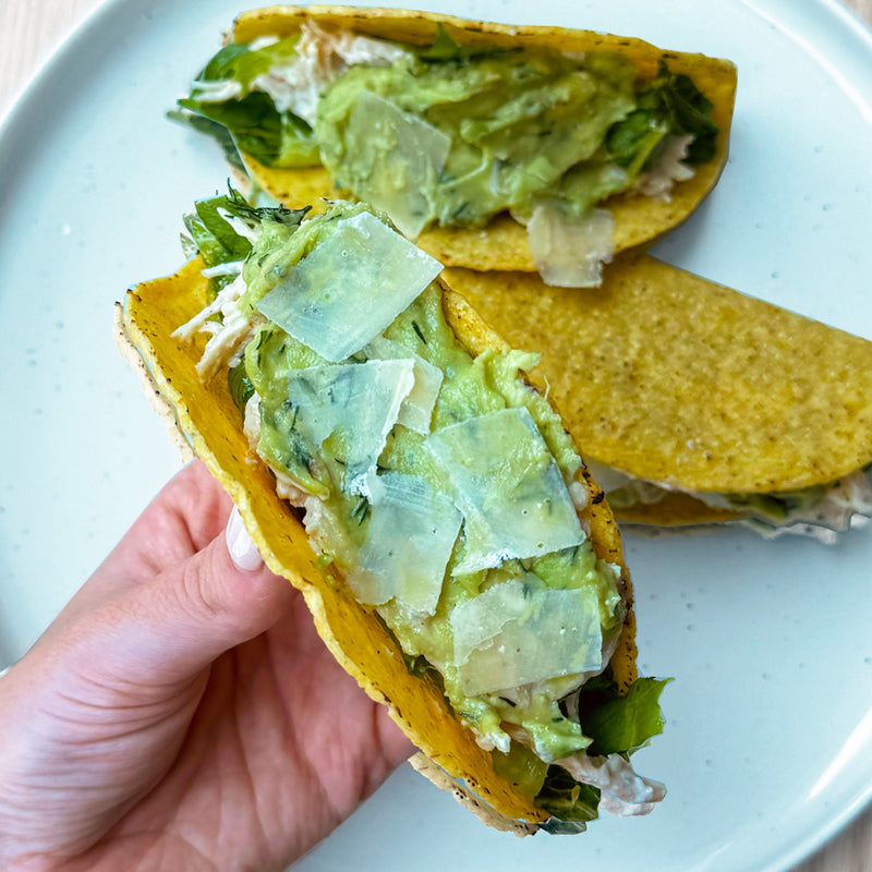 Shredded Chicken & Truffle Guacamole Taco